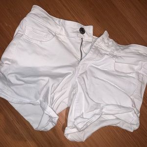 American Eagle White Jean Shorts